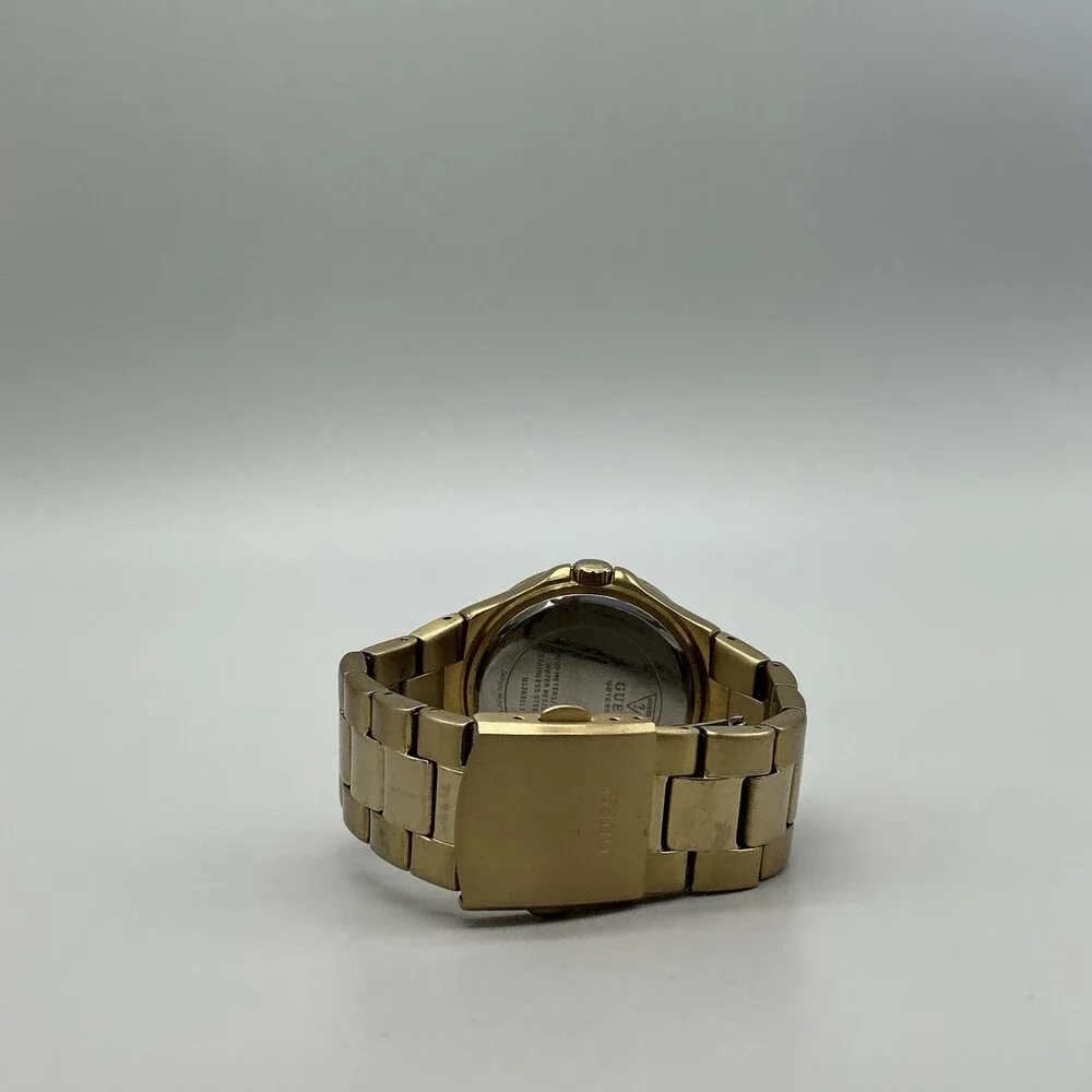 Guess Waterpro Womens Watch 39mm Champagne Dial Gold Tone New Battery 6.25